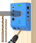 Upgraded Drill Guide Jig With 3 Angles 30 45 90 Degrees For Angled And Straight Holes Includes 4 Drill Bit Sizes on wood post