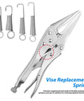 24 Piece Vise Grip Spring Clamp Replacement Springs Set For Pliers In 30mm, 40mm, 50mm, And 55mm Sizes, Carbon Steel Construction