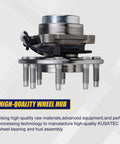 Front Wheel Bearing Hub Assembly for 2003 to 2017 Chevy Express GMC Savana 2500 3500 4500 8 Lug Bolts ABS Front Replacement