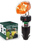 Portable Propane Golf Cart Heater With Catalytic Burner And Cup Holder, Pulse Ignition, 8520 BTU High Output, Fits Most Golf Carts