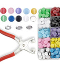 Must Have Metal Snap Buttons Kit With Fastener Pliers Press Tool For DIY Crafts Clothing Hats And Sewing Colorful 400 Piece