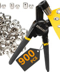Heavy Duty Grommet Tool Kit With Interchangeable Dies 8mm 10mm 12mm Rivet Press Plier 900 Silver Grommets For Tarp