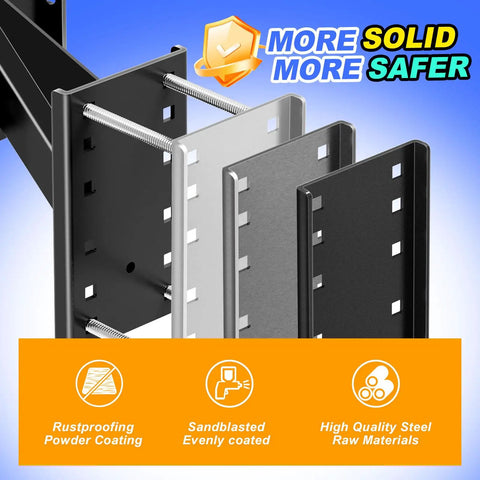 Heavy Duty Spare Tire Mount Bracket For Trailers And Carriers, 300 Lb Capacity, showcasing rustproofing and high-quality steel.