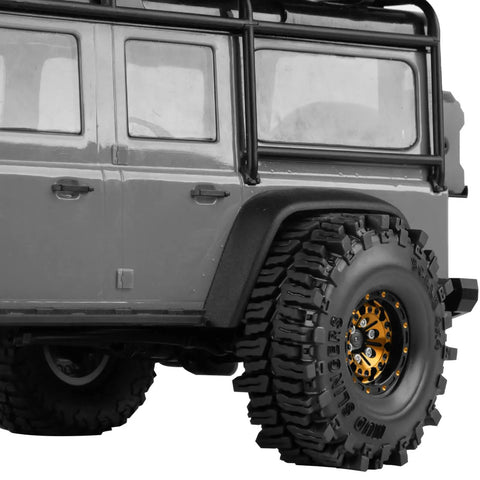 Beadlock Alloy RC Wheels For 1/18 And 1/24 RC Crawlers Gold 4 Pack Built Tough With CNC Machined 6061 T6 Aluminum Rims