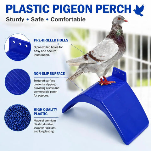 Plastic pigeon perch featuring sturdy design with non-slip surface and pre-drilled holes. 20 Pcs Dove Rest Stand Set Lightweight Plastic Bird Perches For Pigeons And Parrots Durable Dwelling Frame Cage Accessory Ideal For Play And Rest In Your Aviary.