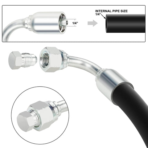 quarter inch JIC hydraulic fittings with swivel end