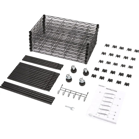 Heavy Duty 6 Tier Wire Shelving Unit Built For Badass Home Garage Organization With Smooth Rolling Casters And Fully Adjustable Levels Durable Black Storage Rack