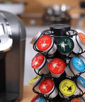Wobble Free 35 Pod Coffee Pod Carousel Compatible With Keurig K Cup Pods And Third Party Pods, Holds 35 Pods, counter setup