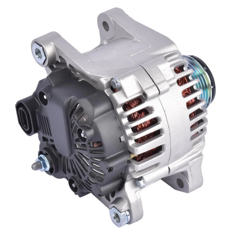 Alternator Replacement For Hyundai Sonata Kia Forte Optima And Rondo 2.0L 2.4L Engines 2006 To 2013 12V 110Amp, side view