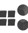 4 Piece Low Frequency Acoustic Absorption Blocks Polyurethane Wall Sound Dampener in black for noise control and recording studio use.