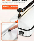 Close-up of Beast 6 In 1 Vacuum Sealer's two-way sliding cutter for customized bag cutting, featuring 32*12 mm sealing strip.