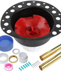 Freestanding Bathtub Drain Kit, Brass ABS Anti-Backflow for Home, includes components for smooth drainage installation.