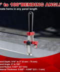 Onsite Sheet Metal Bender And Roller For Roofing Pros, Easy Flexible 0 To 100 Degree Bend Range, showing tool and bending specs