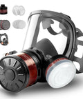 Front view of Street Ready Survival Gas Mask With 40mm Activated Carbon Filters PA1 Full Face Respirator for gases vapors chemicals dust