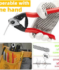 7.6 Inch Steel Wire Cutter One Hand Operation Cuts All Wires Up To 5/32 Inch Including Steel Cable Aircraft Cable Wire