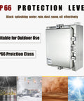 MJ-BOX stainless steel electrical enclosure, 12x10x6, IP66 outdoor/indoor box