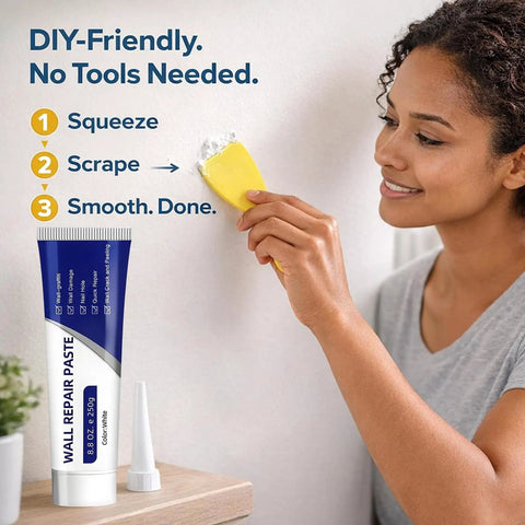 Drywall Patch Repair Kit With Scraper And Sandpaper, 2026 Upgrade For Quick Drying Wall Patch To Patch Up Holes And Cracks demonstration
