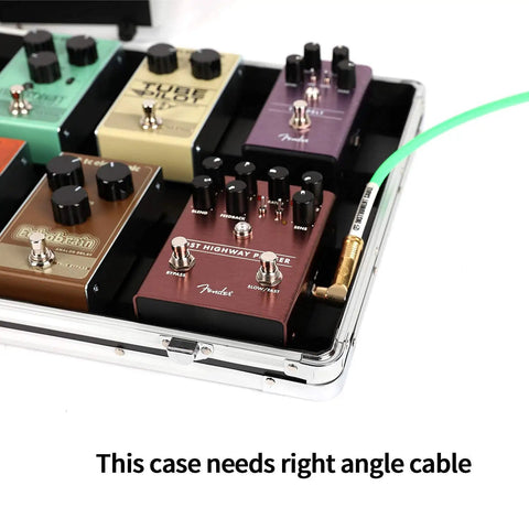 Rugged Aluminum Guitar Multi Effect Pedal Case For 10 To 12 Pedals with mounted guitar pedals.