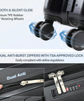 TSA-approved 12 bottle wine travel case with 360° wheels and lock