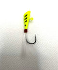 Assorted Darts Fishing Lures Kit With 1/4 Oz Bucktail Jigs, single bright yellow lure with realistic swim action