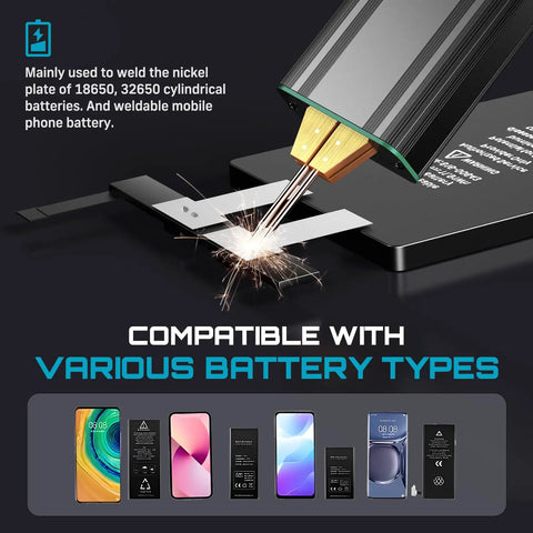 Cordless Battery Spot Welder Handheld Mini Welding Machine with 2000mAh battery welding nickel sheets for battery packs