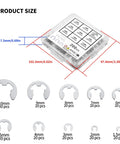 Premium Stainless Steel E Clips Kit With 200 Pcs External Circlips 10 Sizes From M1.5 To M10 Dope Retaining Rings Set