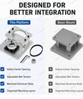 Rock Solid Hollow Rotary Actuator With Fine Tune Belt Tension Cnc Machined Aluminum Plate comparison of designed platform and basic mount
