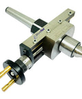 2MT Lathe Taper Turning Attachment With Revolving Live Center for offsetting tailstock with hardened point and two handles