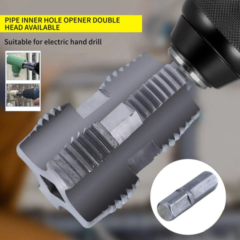 Electric Drill PVC Pipe Threader Kit with Internal and External Threading for One Half Inch Three Quarter Inch and One Inch NPT Pipes Works with Any Drill for Quick Easy Pipe Threading on the Job