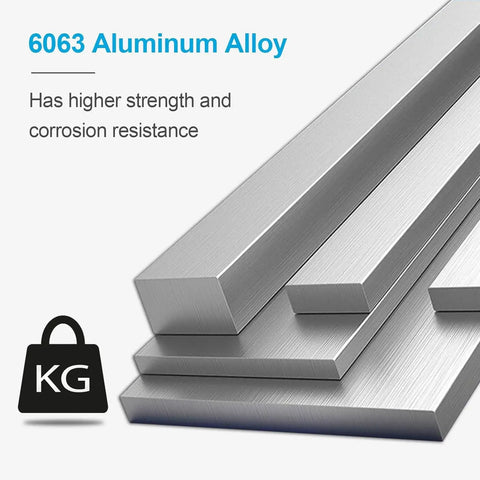 6063 Aluminum Alloy with high strength, used in 48 Inch Aluminum Extrusion Profile for 3D Printers and CNC DIY applications.