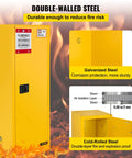 Flammable Storage Cabinet 18 By 18 By 35 Inches Galvanized Steel Safety Cabinet With Adjustable Shelves Yellow Built Tough