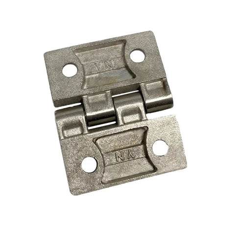 Heavy Duty Polish Stainless Steel Hinge Door Cabinet Hardware With Knee Brace Concealed Electric Box Machine Furniture Parts image, showing polished hinge detail.
