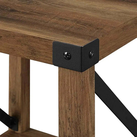 4 Pack Heavy Duty Iron Corner Protectors 2x2x1.5 Inch Black Decorative Corner Brackets For Furniture shown on table corner