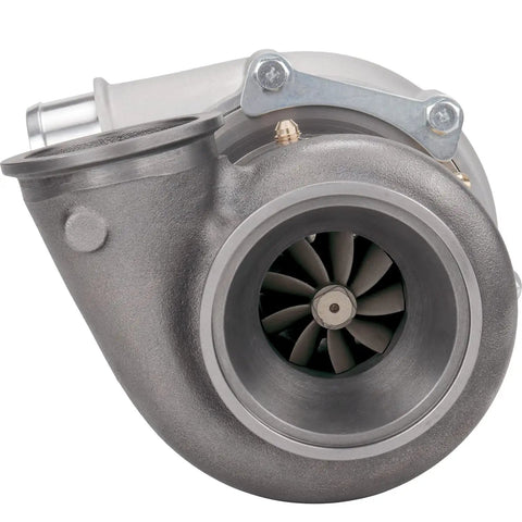 Forward Turbocharger 4849G Dual V Band 0.72 AR Adapter Up To 550 HP front view showing 9 Blade G Aero Wheel