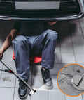 Mechanic using 35 Lb Magnetic Pickup Tool Telescoping Wand With Upgraded Pole for nails, screws under car