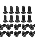 M4-0.7x10mm Flat Head Torx Anti Theft Machine Screws 20 Pieces, 10.9 Grade Alloy Steel, Black Oxide Finish, front view