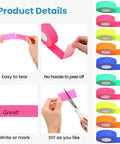 10 Roll Gaffers Tape Kit 1 Inch By 20 Yards Heavy Duty Neon Fluorescent UV Blacklight Reactive Multipurpose Tape details display