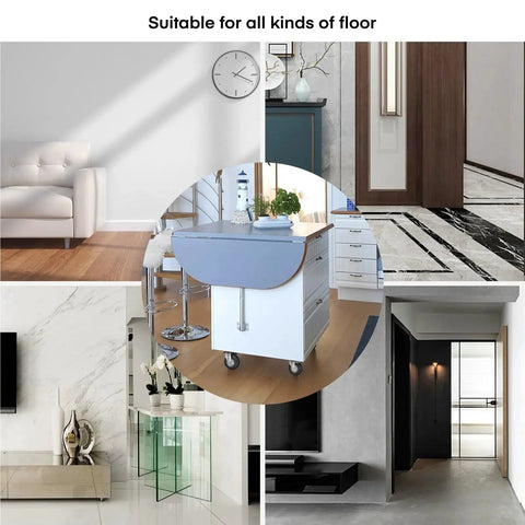 Smooth Gliding Heavy Duty Caster Wheels, 200mm Tpr Rubber Furniture Movers With Foot Brake Options on various floor types.