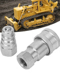 Rock Solid Hardened Steel Hydraulic Quick Coupler 3 4 Inch Npt Iso5675 Compatible Quick Connect Fitting on bulldozer