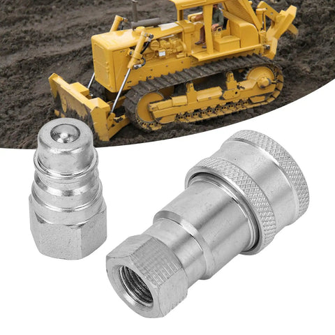 Rock Solid Hardened Steel Hydraulic Quick Coupler 3 4 Inch Npt Iso5675 Compatible Quick Connect Fitting on bulldozer