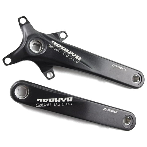 Universal Square Taper Bike Crank Arms Set 170mm 175mm Forged Alloy 6061 T6 104mm BCD Single Speed Crankset black
