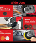 Cordless Angle Grinder Compatible With M18 18V Battery used for cutting, grinding, polishing with varying speeds, wheels not included