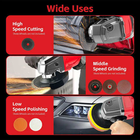 Cordless Angle Grinder Compatible With M18 18V Battery used for cutting, grinding, polishing with varying speeds, wheels not included