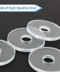 Clear 3/4 Inch Shower Door Washer Set For Glass Protection Qjaiune 10 Pack Transparent Plastic Gaskets close-up