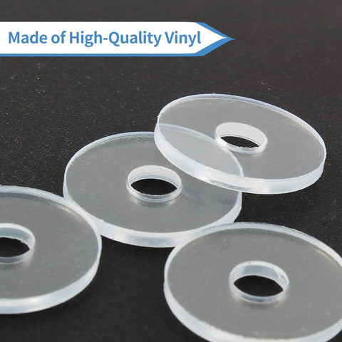 Clear 3/4 Inch Shower Door Washer Set For Glass Protection Qjaiune 10 Pack Transparent Plastic Gaskets close-up