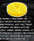 Yellow ABS Brake Fluid Reservoir Cap For Jeep Wrangler 2018, Cherokee 2014-2020, Compass 2017-2020, engine bay view