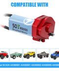 Red Beefy 50T Brushed RC Motor With Aluminum Alloy Gearbox For 1 24 Scale Axial SCX24 Crawler Upgrade fits Jeep Wrangler