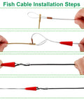 Step-by-step guide using 21 Feet Fiberglass Fish Tape Cable Rods Kit With Glow Rods And Hook Hole Set 15 Rods With Brass Connectors