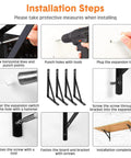 Installation steps for 40 Pack Heavy Duty Shelf Brackets Built Tough Bulk Metal Floating Shelving Support Wall Mounted 90 Degree L Brackets For Garage With Hardware Black 8 Inch