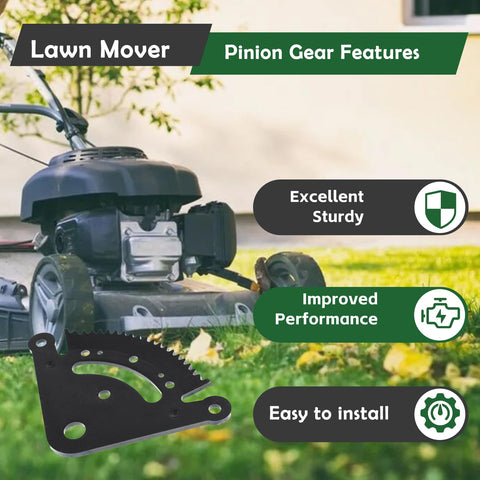 Steering Sector Pinion Gear With Bushings Replacement For D130 D140 D150 D160 D170 Tractors, gear set shown on lawn mower